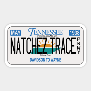 Natchez Trace Parkway, Tennessee license plate Sticker